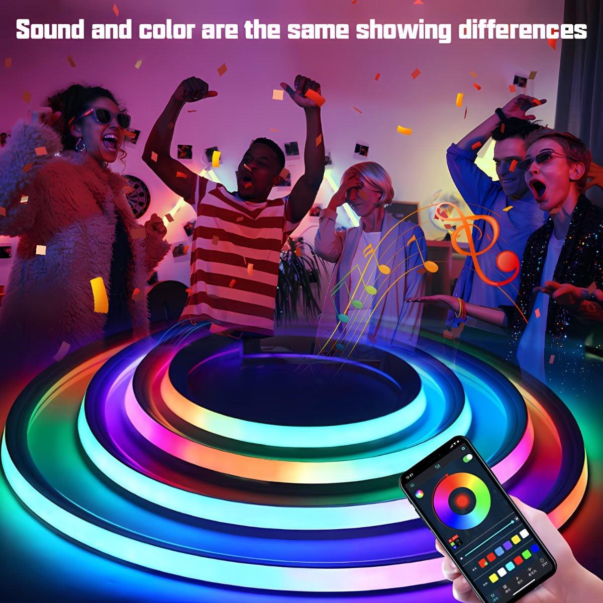 RGB neon LED traka 5M – Pametno dekorativno osvjetljenje 5M — slika 2