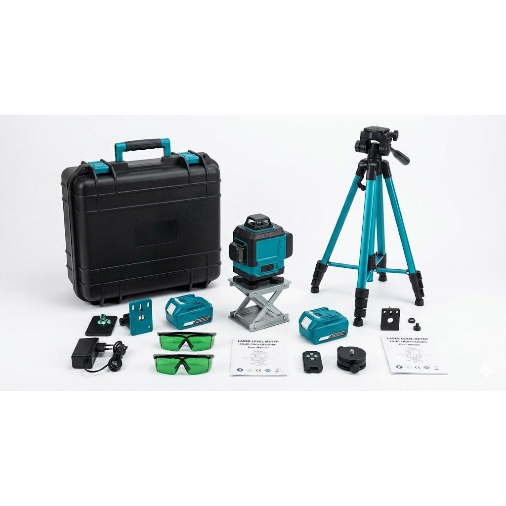 4D Laserski Nivelir sa Zelenim Zrakama + Tripod + Kofer