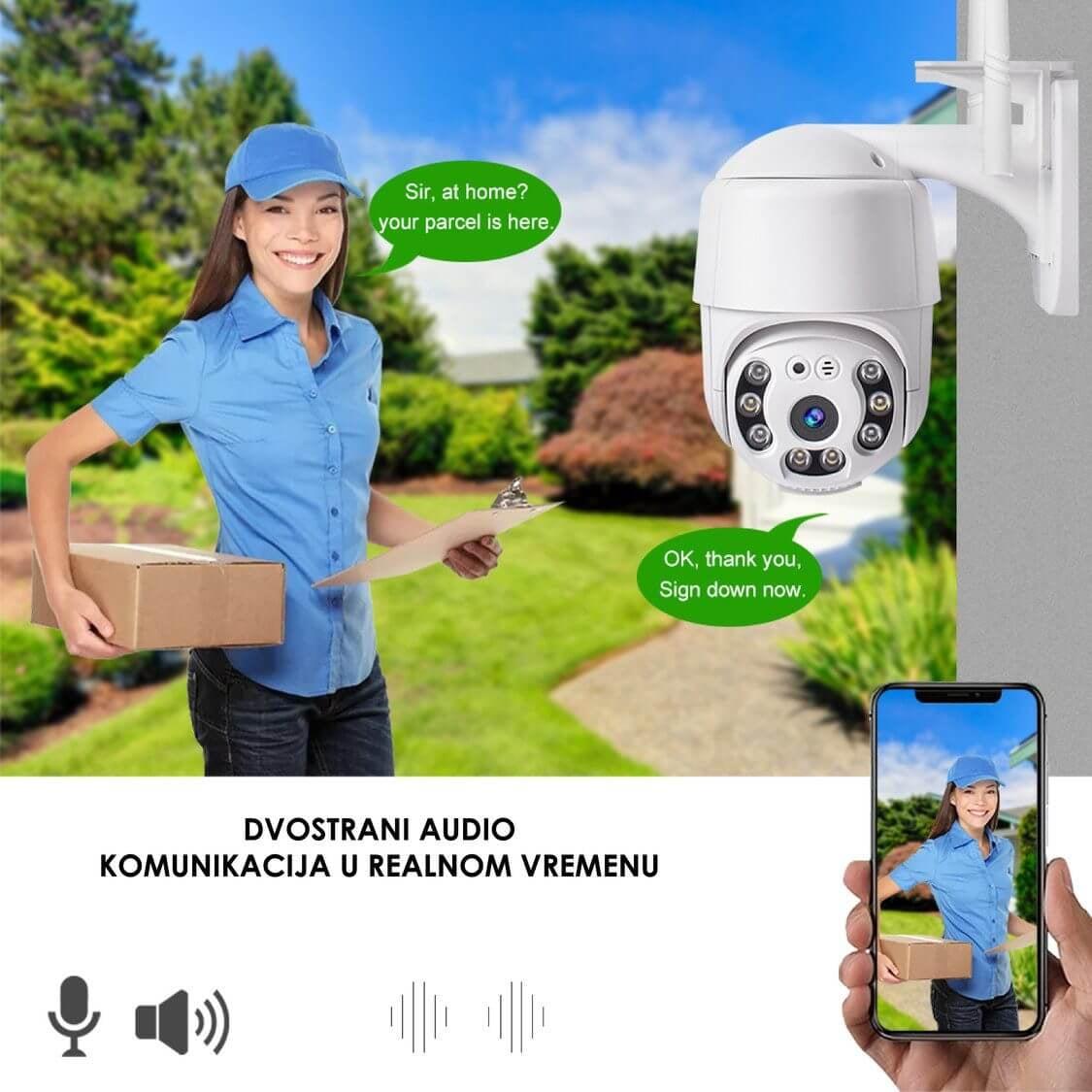 WiFi Rotirajuća PTZ Sigurnosna Kamera – 360° PTZ | Noćni Vid | Auto Tracking | Yoosee — slika 4