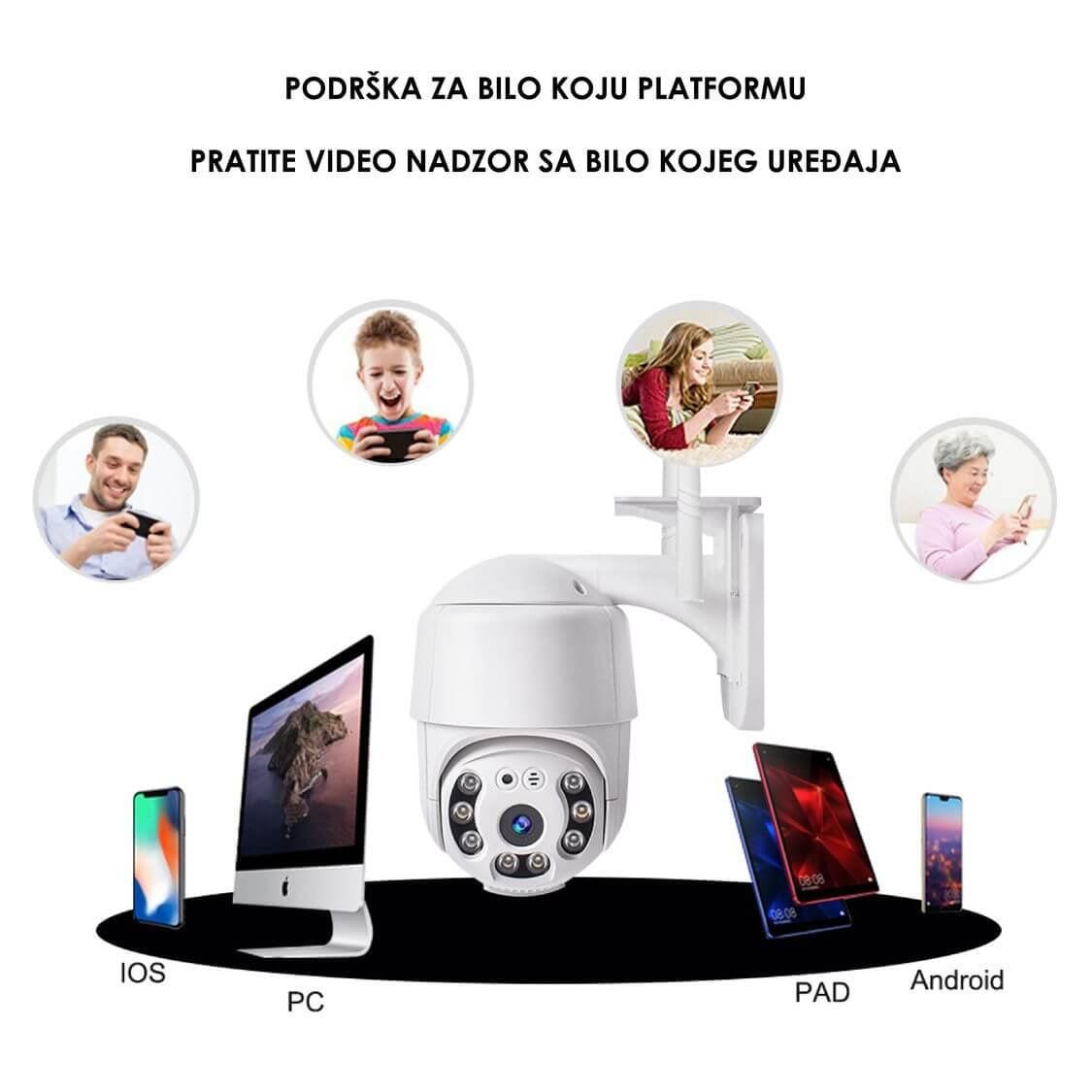 WiFi Rotirajuća PTZ Sigurnosna Kamera – 360° PTZ | Noćni Vid | Auto Tracking | Yoosee — slika 5