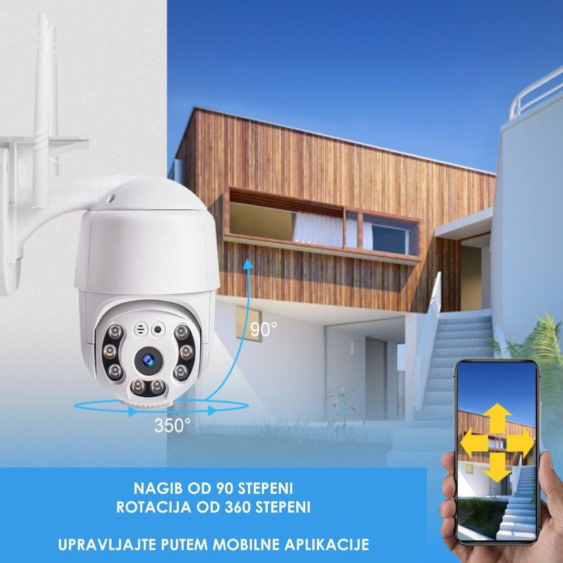 WiFi Rotirajuća PTZ Sigurnosna Kamera – 360° PTZ | Noćni Vid | Auto Tracking | Yoosee — slika 6