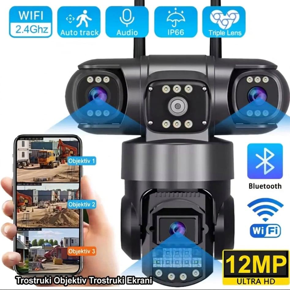 4K PRO WiFi sigurnosna kamera sa 4 kamere – 18MP, PTZ, noćni vid — slika 2