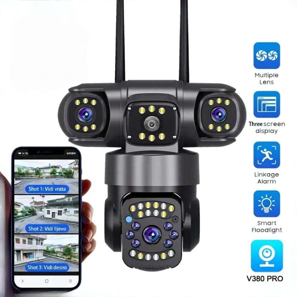 4K PRO WiFi sigurnosna kamera sa 4 kamere – 18MP, PTZ, noćni vid — slika 3