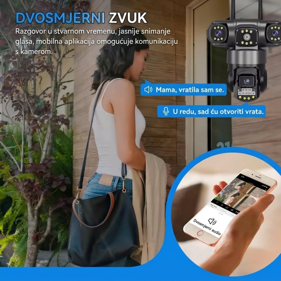 4K PRO WiFi sigurnosna kamera sa 4 kamere – 18MP, PTZ, noćni vid — slika 6