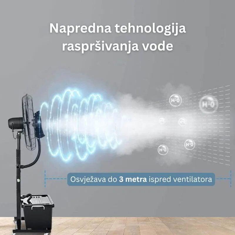 Industrijski Ventilator sa Raspršivačem Vode LB-GY-1701 – 42L Rezervoar | 230W — slika 2