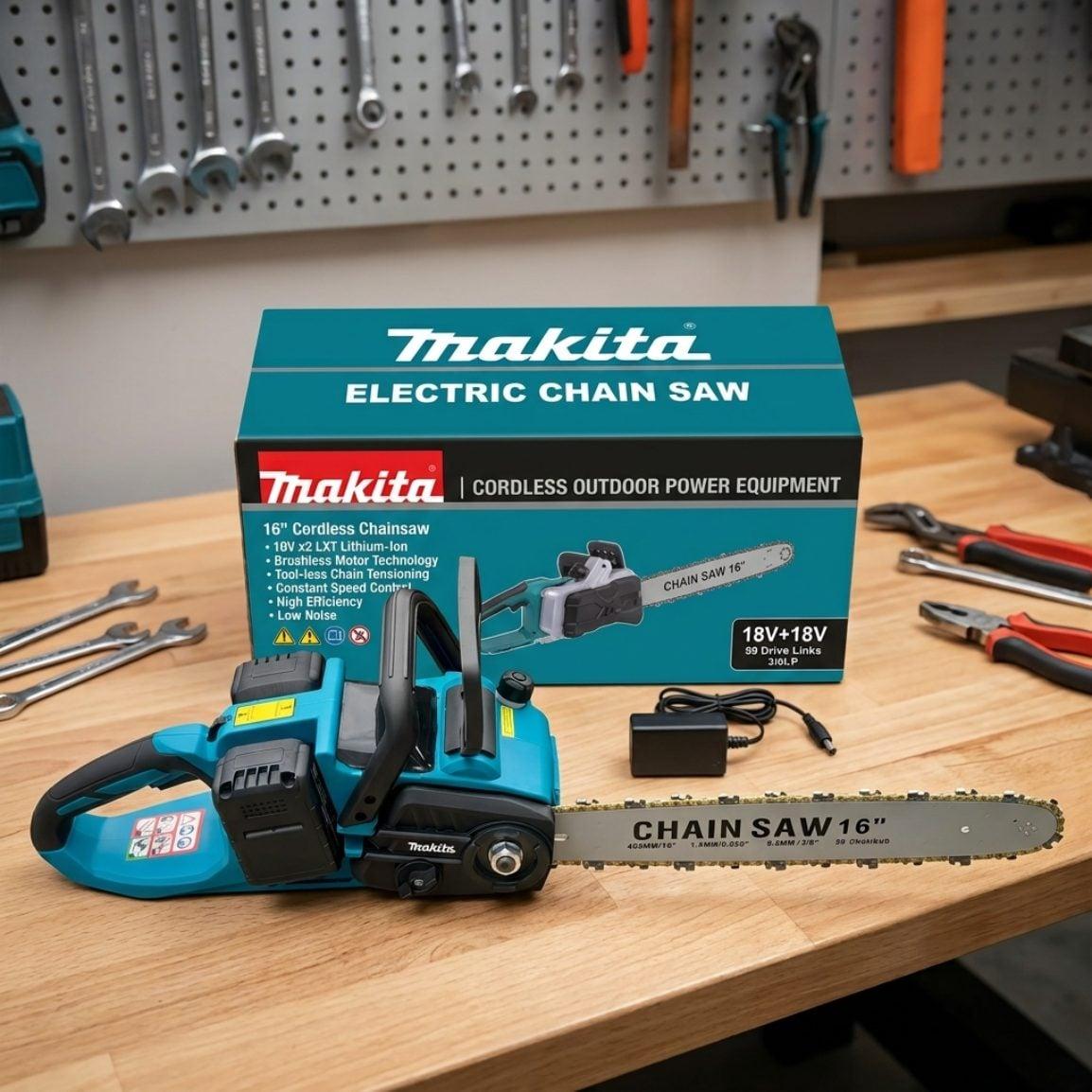 Makita AKU velika motorna pila 128V – 2 baterije — slika 5