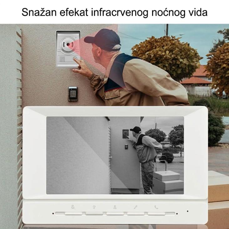 Video Interfon sa 7" Monitorom – Vodootporni Video Interfon sa Noćnim Vidom i Otključavanjem Vrata — slika 2