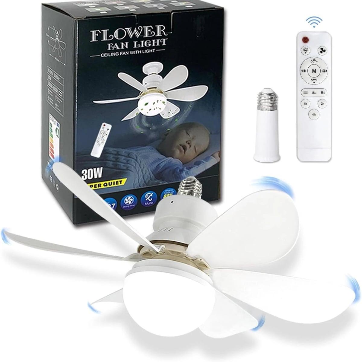 Ventilator sa LED rasvjetom 30W E27 – 3 brzine i 3 moda svjetla