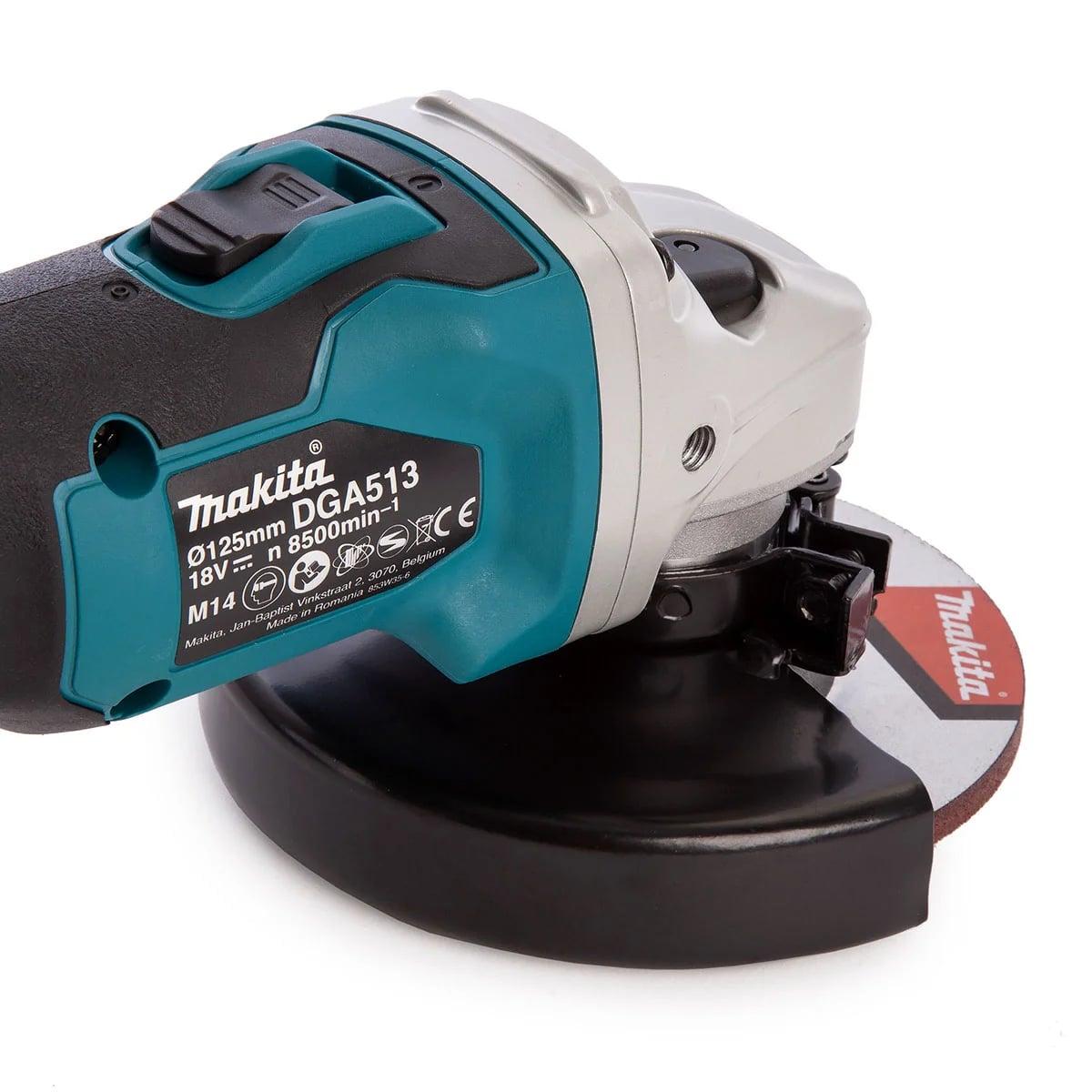 Makita aku ugaona kutna brusilica DGA513Z — slika 2