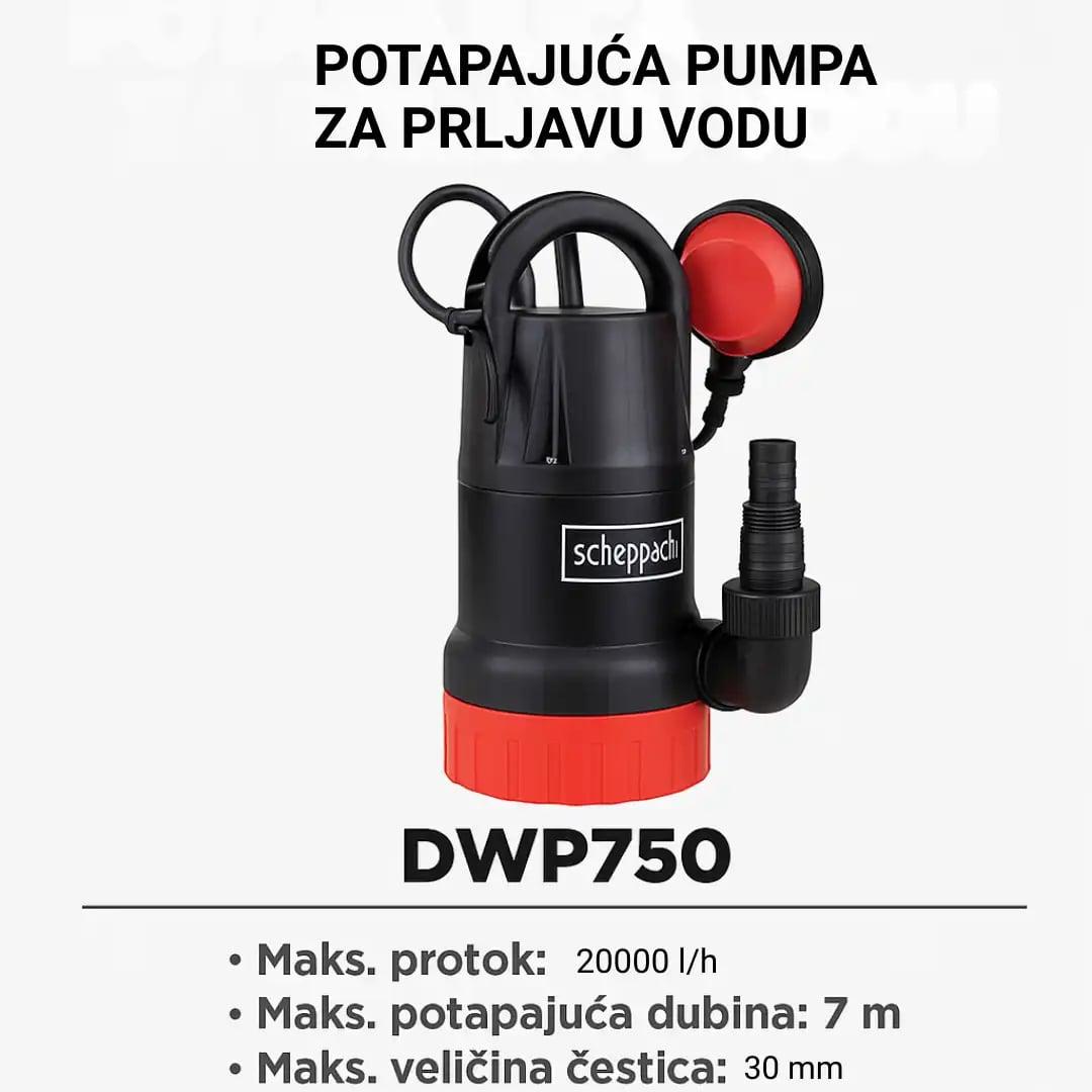 Scheppach potopna pumpa za prljavu vodu DWP750