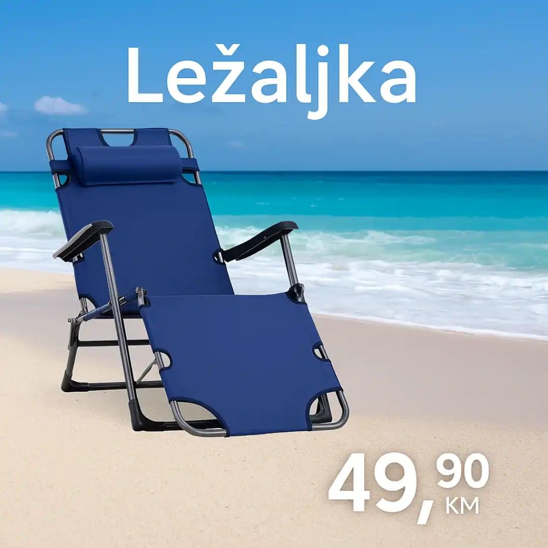 Sklopiva ležaljka s naslonom i jastukom — slika 3