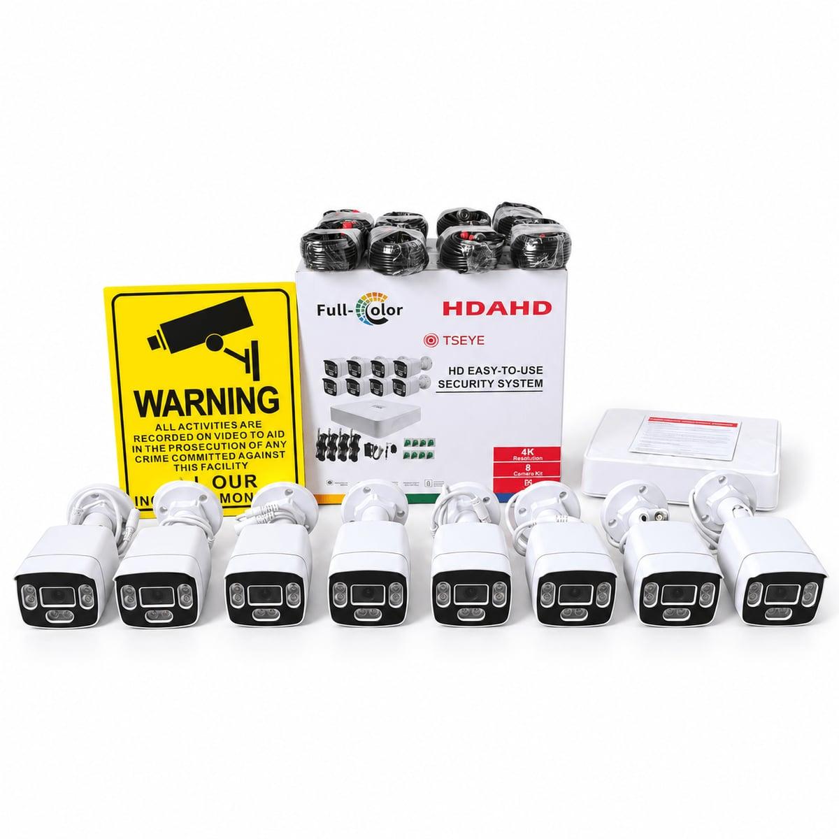 Komplet Video Nadzora 8 Kamera Full 4K Color HDAHD + DVR + Oprema