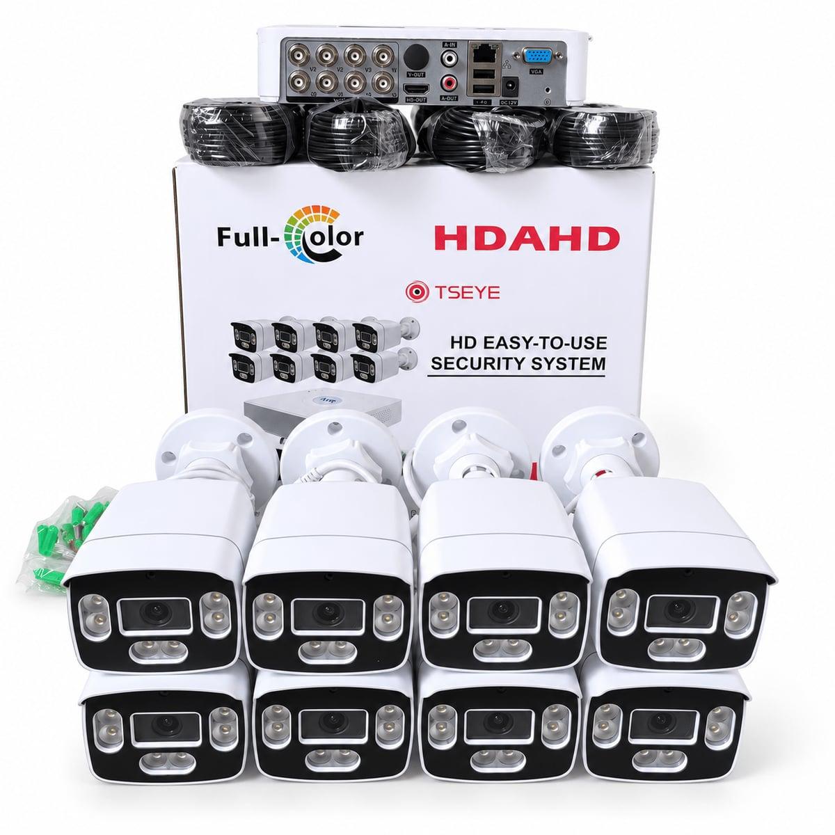 Komplet Video Nadzora 8 Kamera Full 4K Color HDAHD + DVR + Oprema — slika 2