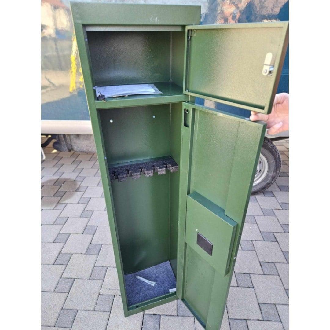 Ormar sef za oružje za 5 pušaka 150x37x27cm – elektronska brava, zeleni — slika 4