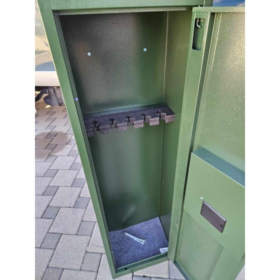 Ormar sef za oružje za 5 pušaka 150x37x27cm – elektronska brava, zeleni — slika 5