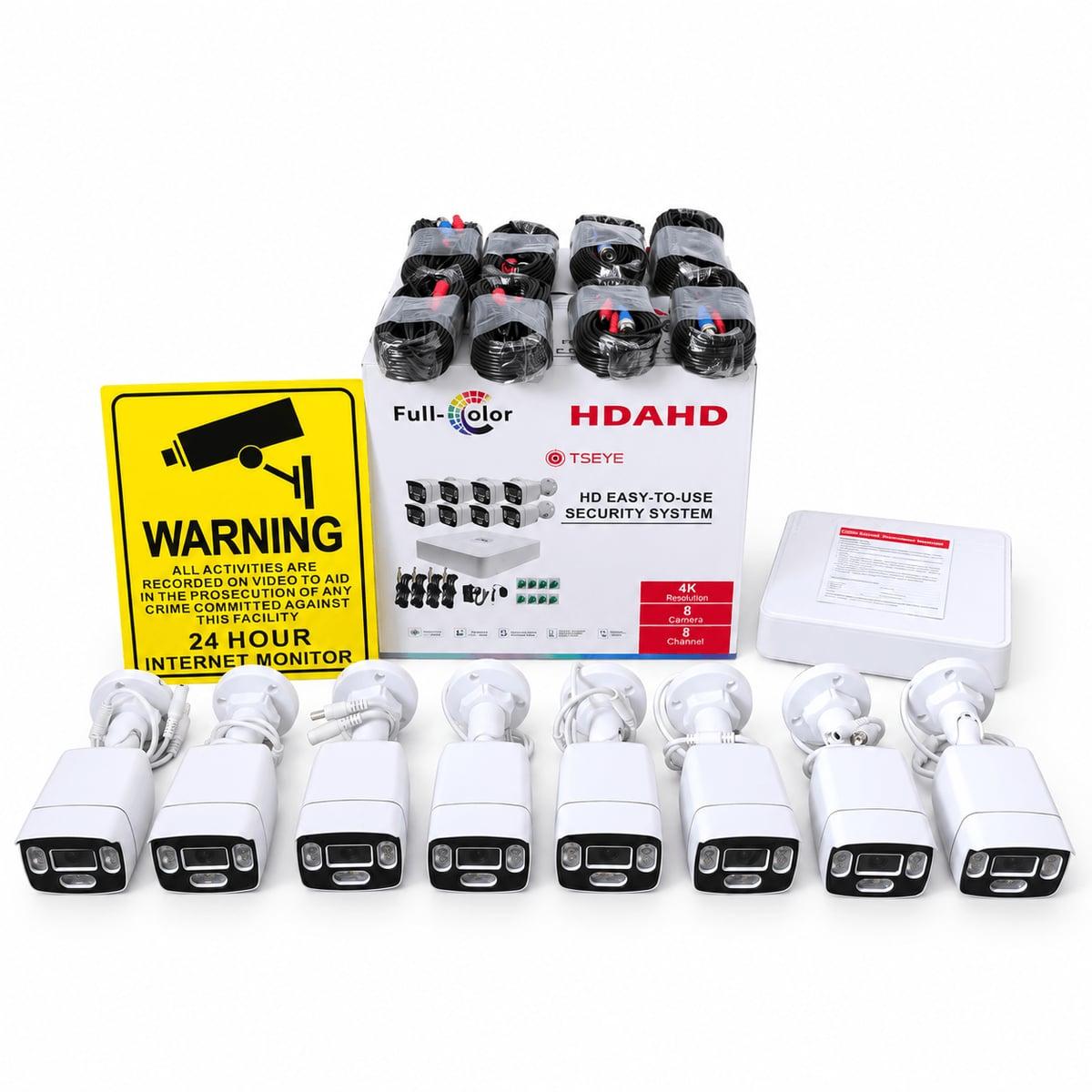 Komplet Video Nadzora 8 Kamera Full 4K Color HDAHD + DVR + Oprema — slika 6