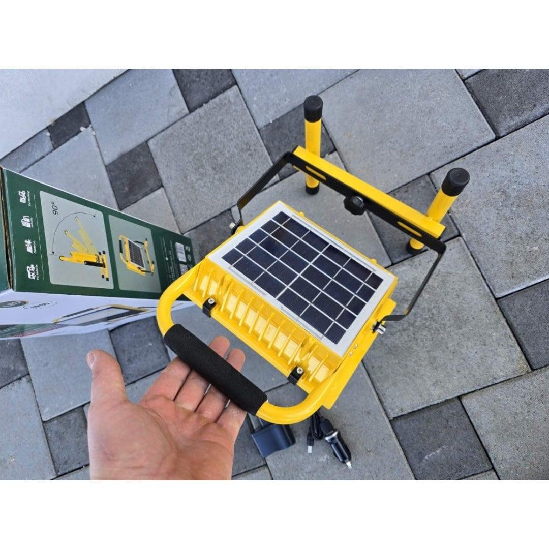 LED solarni prenosivi reflektor 100W AKKO STAR sa punjačem za auto