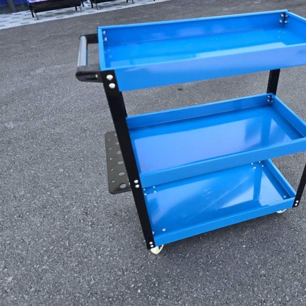 Kolica za automehaničare sa 3 police – nosivost 100kg — slika 3