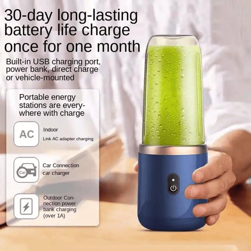 Prijenosni USB blender 400ml – punjiva baterija, 6 oštrica — slika 5