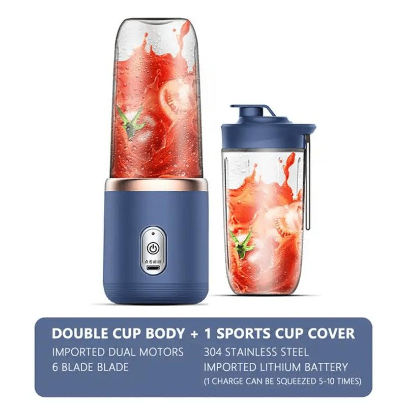 Prijenosni USB blender 400ml – punjiva baterija, 6 oštrica — slika 6