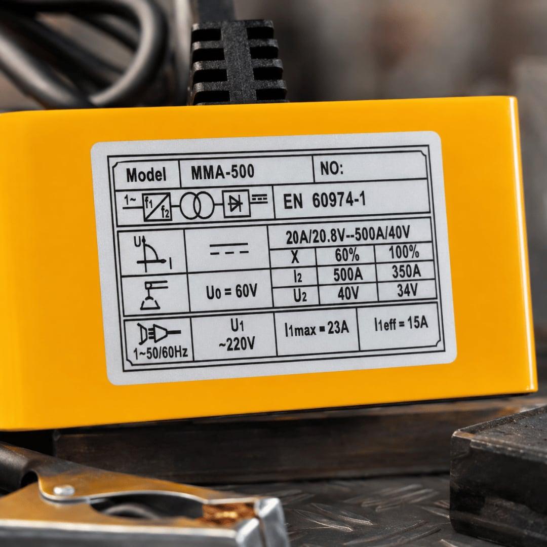 Aparat za varenje STRAUS MMA-500 / Profesionalni inverter Prenosni Elektroda — slika 5