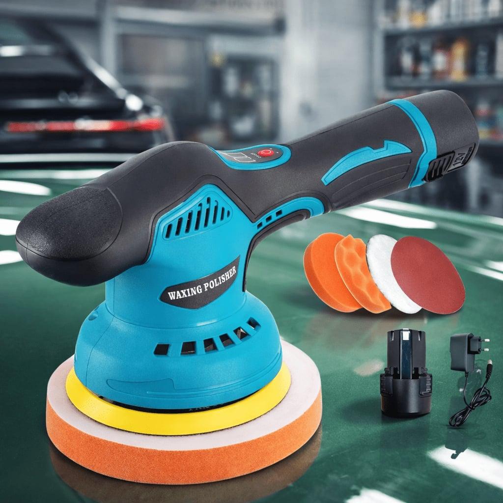 Rotaciona aku polirka 12V sa 2 baterije – Potenciometar 8 brzina – Auto detailing