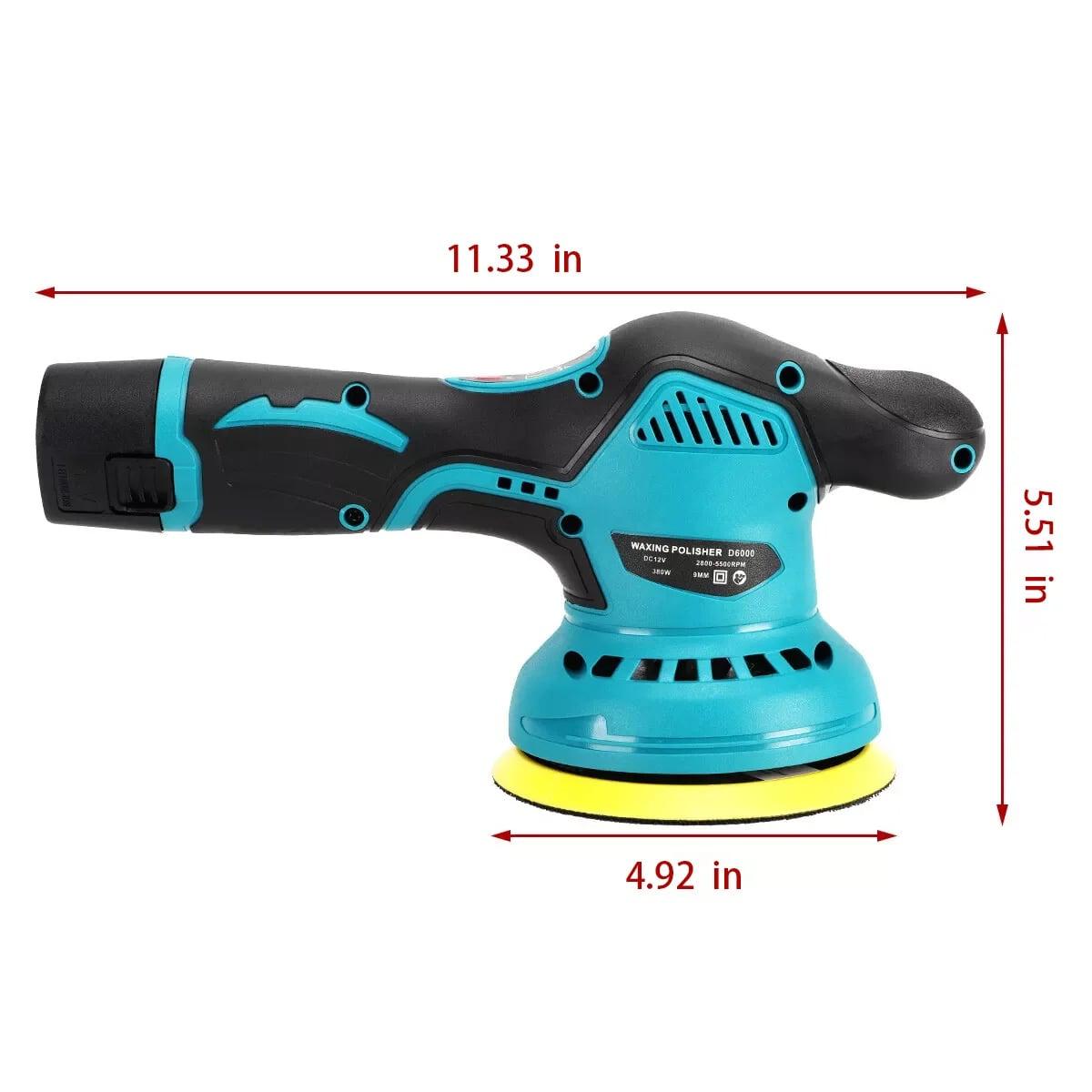 Rotaciona aku polirka 12V sa 2 baterije – Potenciometar 8 brzina – Auto detailing — slika 6