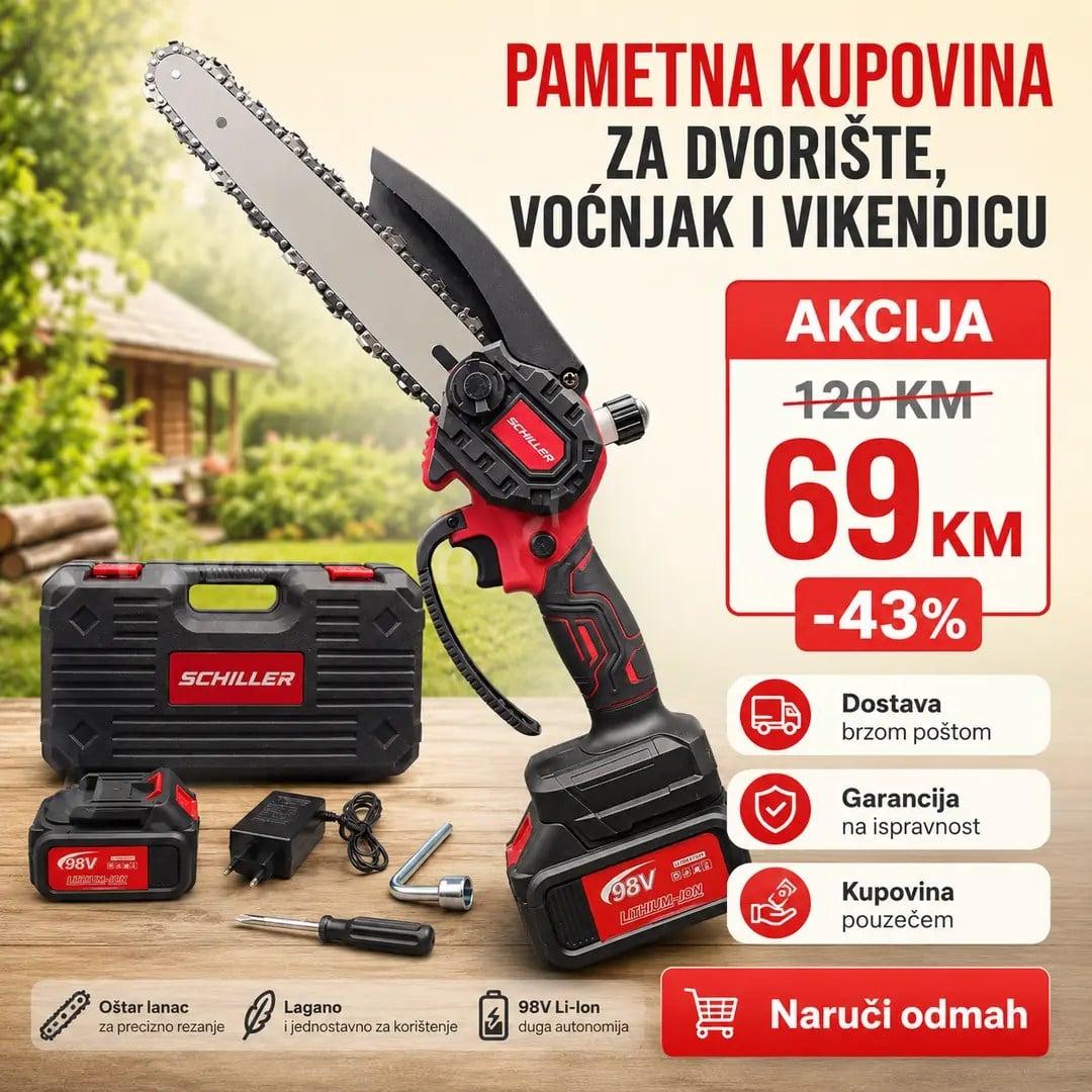 SCHILLER Aku motorka 20cm / Aku pila sa podmazivanjem — slika 3