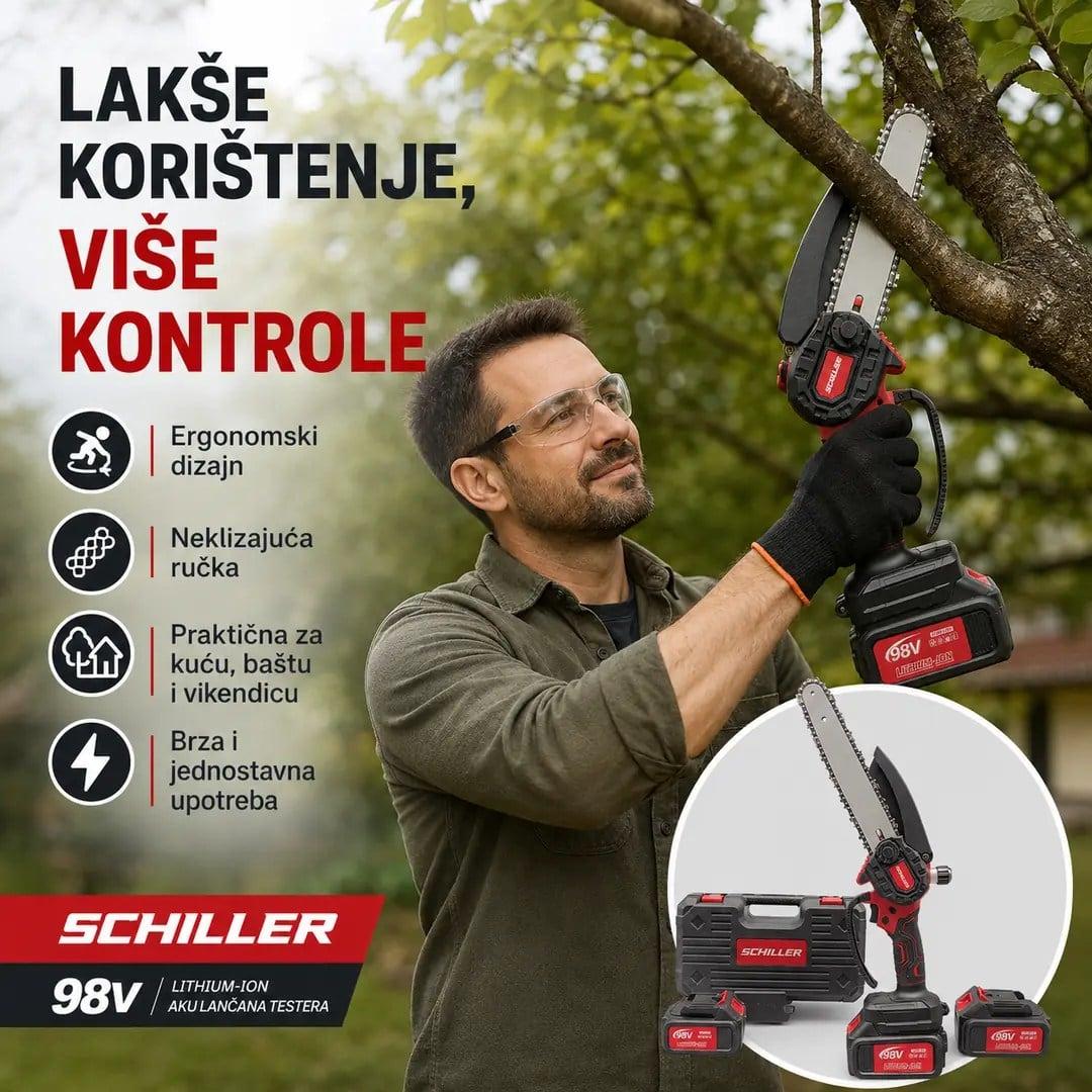 SCHILLER Aku motorka 20cm / Aku pila sa podmazivanjem — slika 4