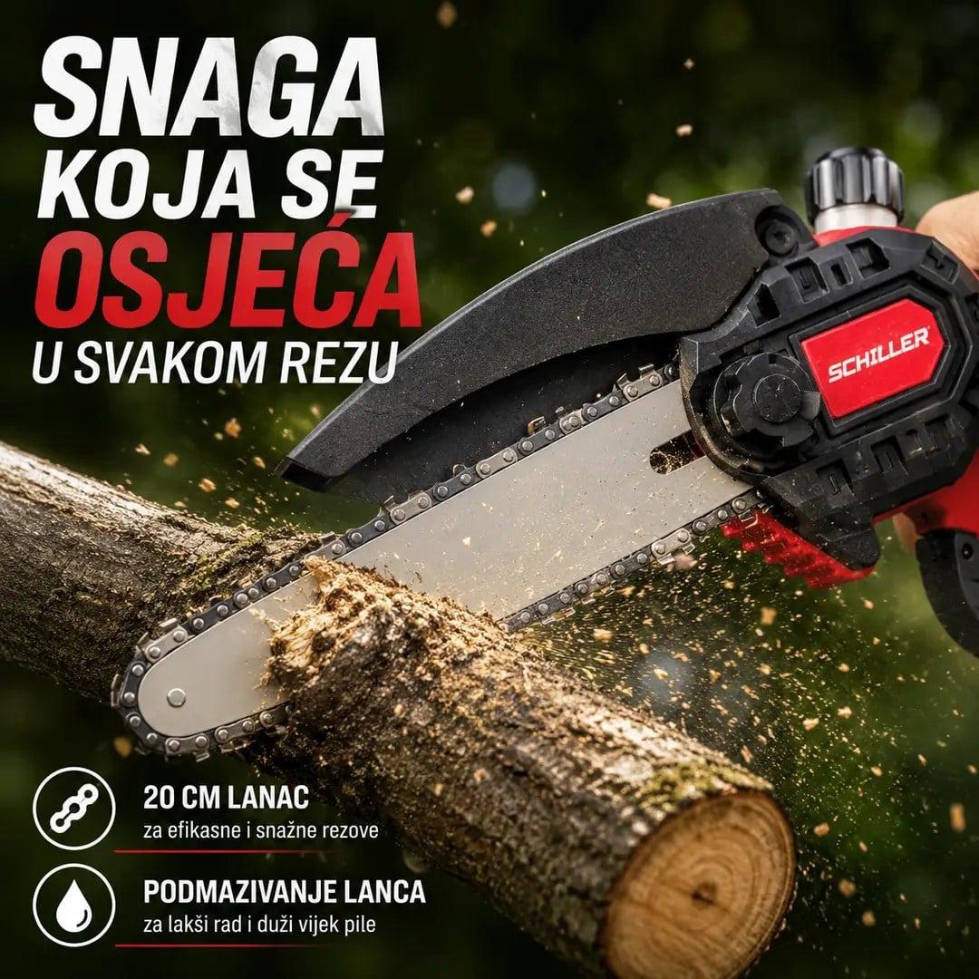 SCHILLER Aku motorka 20cm / Aku pila sa podmazivanjem — slika 6