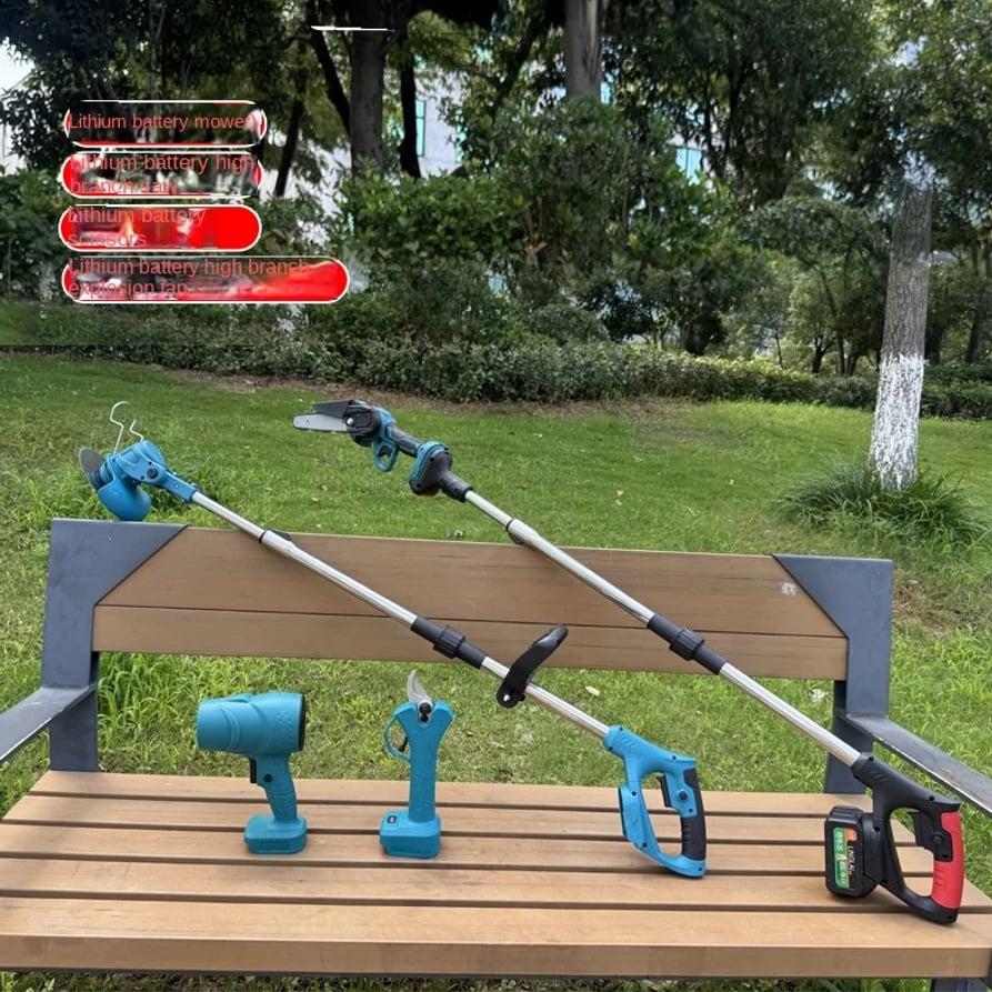 MEGA SET 5u1 / Aku trimer – Aku motorka – Aku puhač – Aku makaze – Teleskop štap — slika 3