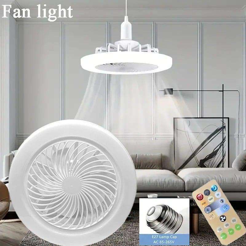 E27 LED Stropni Ventilator s Rasvjetom – 3 Načina Rada + Daljinski — slika 4