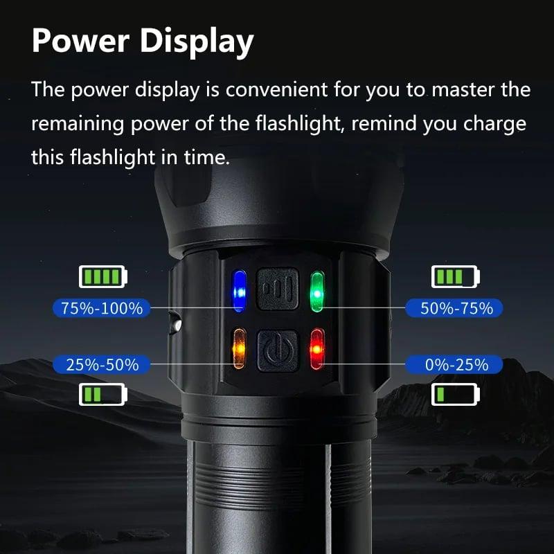 Taktička LED lampa / Aluminium zoom / 180000 lumena / 5 boja — slika 4