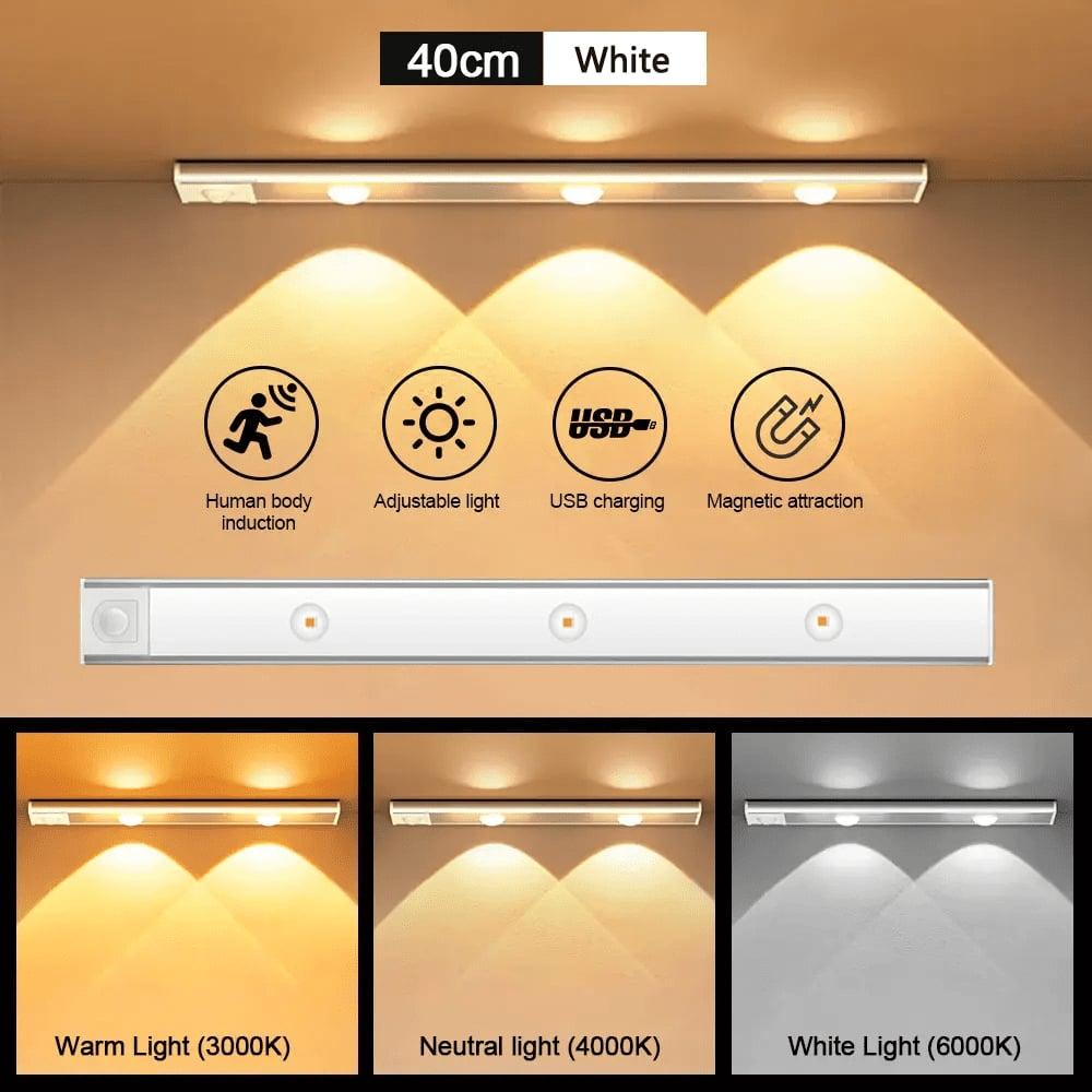 LED Night lampa 40cm – USB punjiva za kuhinje i ormare — slika 5