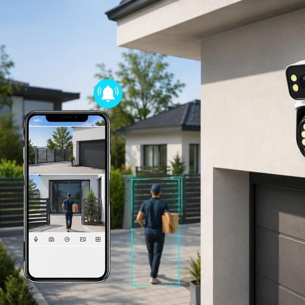 Nadzorna PTZ 5MP WiFi Kamera sa dvije glave | Rotirajuća + fiksna — slika 2