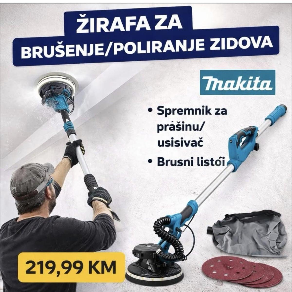 MT teleskopska žirafa – brusilica za zidove — slika 3