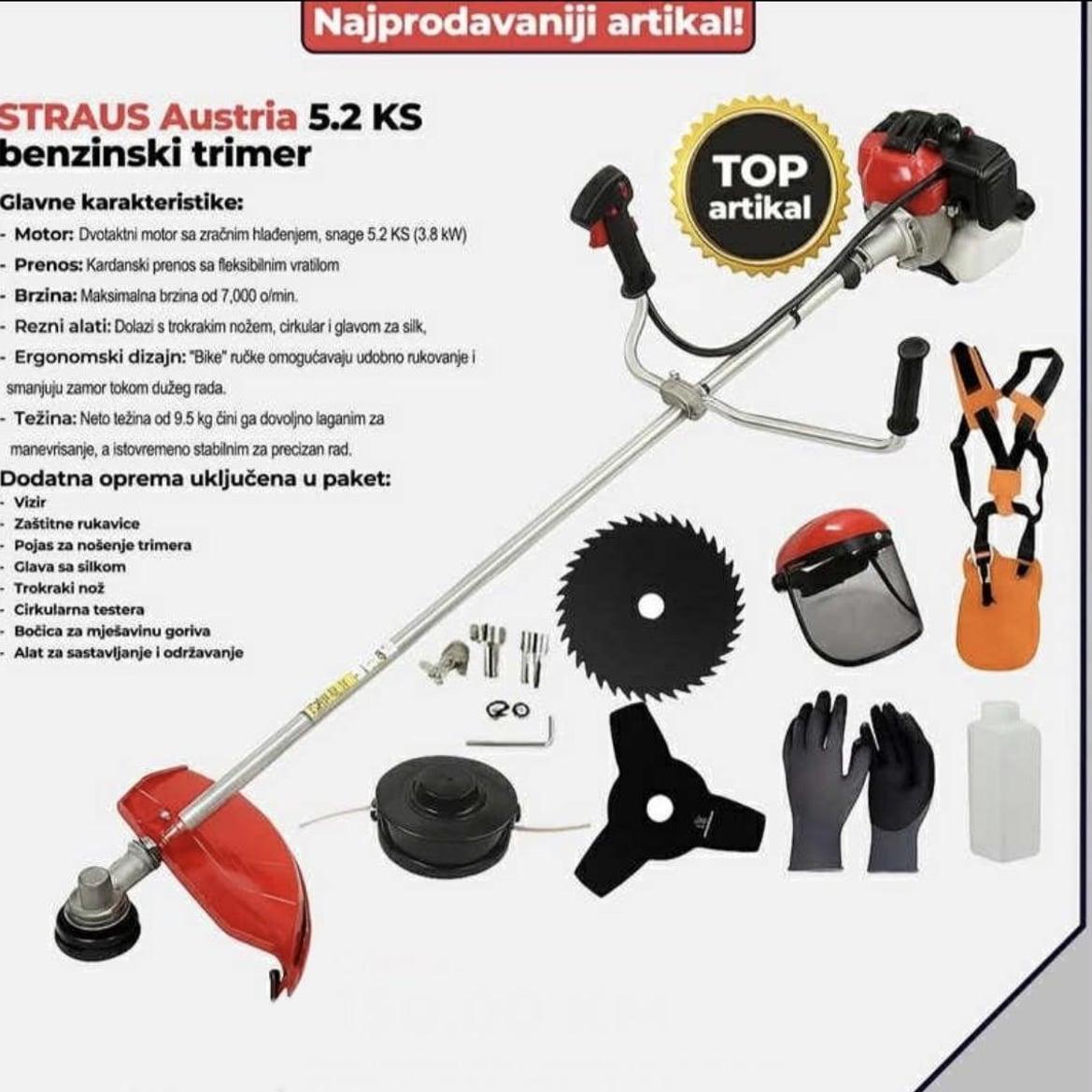 Benzinski trimer STRAUS AUSTRIA 5,2ks