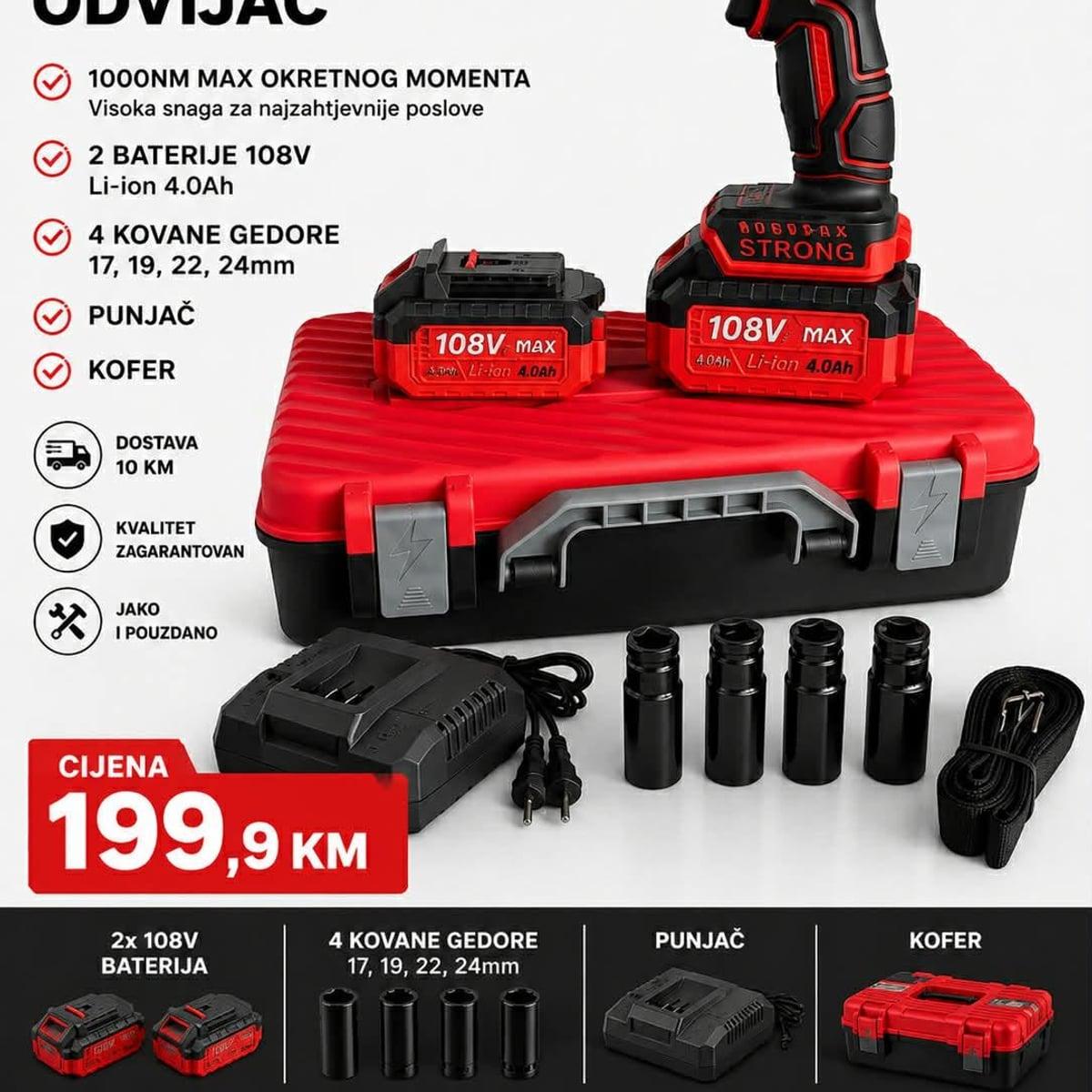 Udarni odvijač HT 128V 4.0Ah