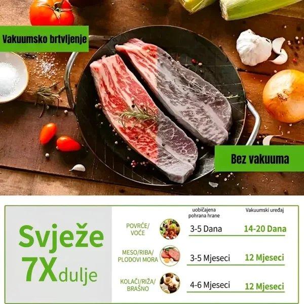 Vakumirka za Hranu – Mašina za Vakumiranje i Pakovanje + 10 kesica gratis — slika 3