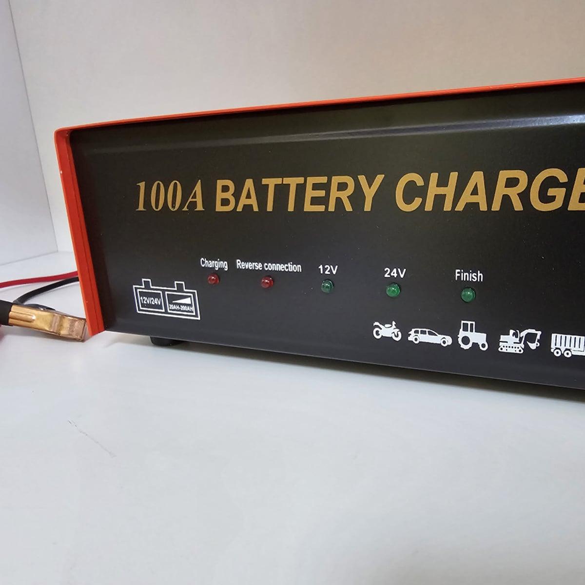 Ispravljač punjač za akumulator akumulatore 12V 24V 100A — slika 6